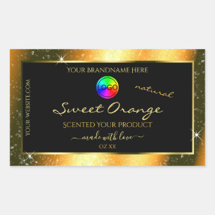 Parties scintillant orange Noble Étiquette de prod