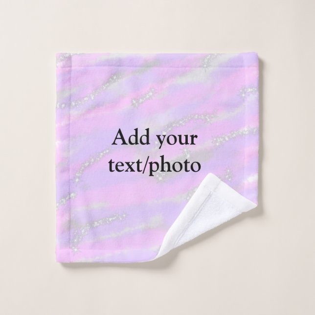 Parties scintillant pastel simple coloré ajouter v (Gant de toilette)