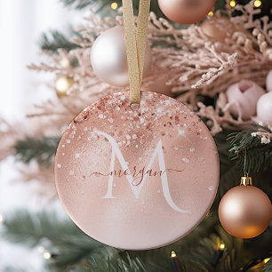 Parties scintillant Peach Rose or Monogramme photo