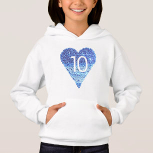 Parties scintillant pétillante Coeur bleu 10e anni