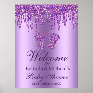 Parties scintillant   pourpre pieds Affiche de bie