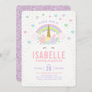 Parties scintillant Rainbow Invitation à la fête d