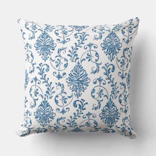 Parties scintillant réversible violet/bleu Coussin (Recto)