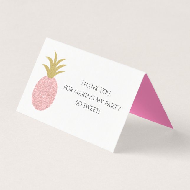 Parties scintillant rose Ananas Sac de bonificatio (Front)