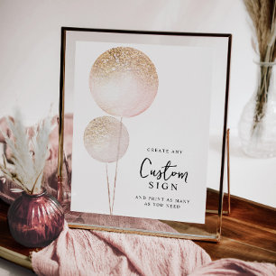 Parties scintillant rose Ballons fille 1er anniver
