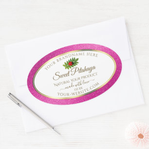 Parties scintillant rose Blanc Produit Étiquettes 