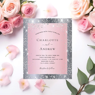 Parties scintillant rose brillant budget mariage é