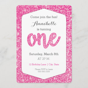 Parties scintillant rose chaud "One" Carte Premier