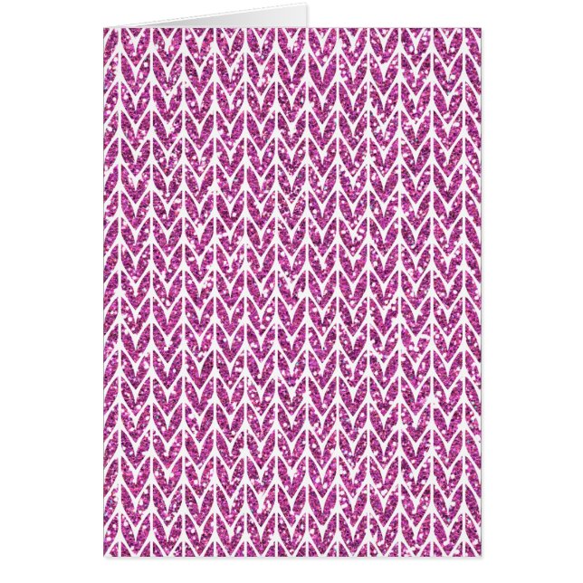 Parties scintillant rose Chevrons Knit Motif Impri (Devant)
