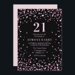 Parties scintillant rose Confetti Invitation de fê<br><div class="desc">Parties scintillant rose Confetti 21e anniversaire Invitation de fête Voir la collection correspondante Dans Niche et Nest Store</div>