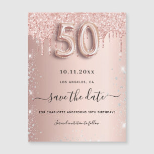 parties scintillant rose de 50e anniversaire enreg