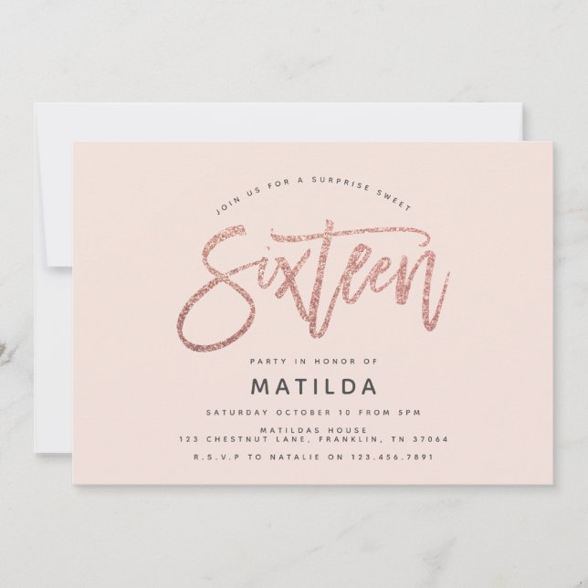 parties scintillant rose en or girly surprise douc (Devant)