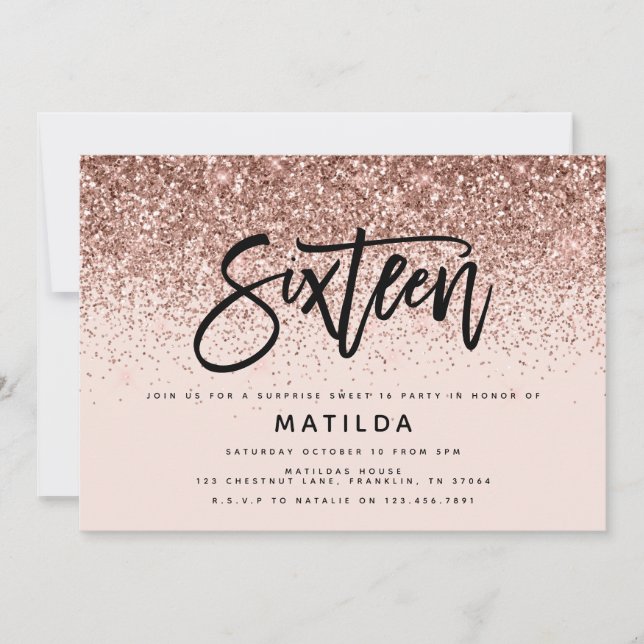 parties scintillant rose en or girly surprise douc (Devant)