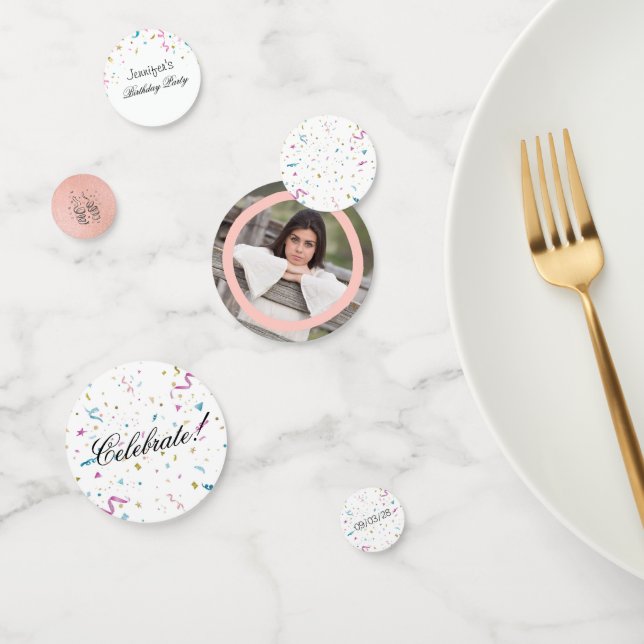 Parties scintillant rose et aqua Confetti (Groupe)