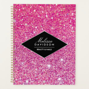 Parties scintillant rose et carnet de rendez-vous