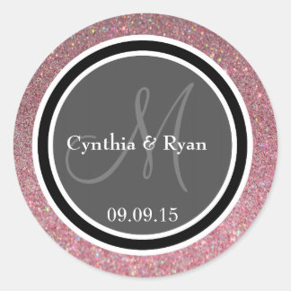 Parties scintillant rose et Mariage noir Étiquette