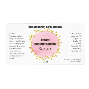 Parties scintillant Rose Et Or Baisse Étiquettes S