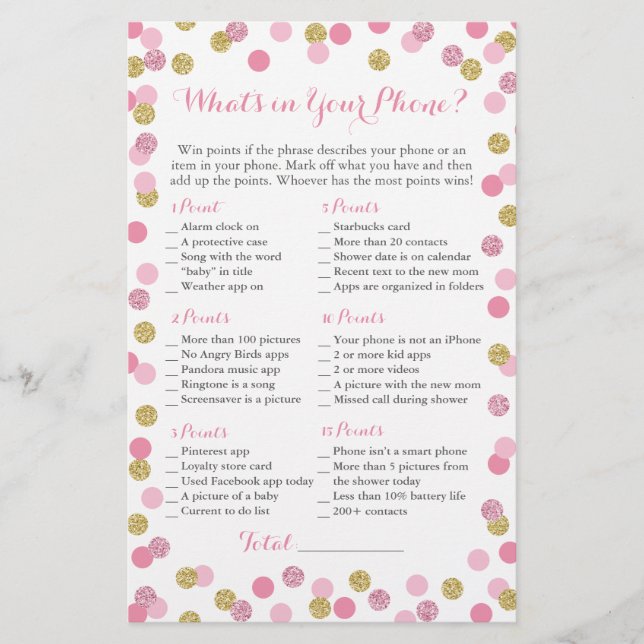 Parties scintillant rose et or Qu'y a-t-il dans vo (Devant)