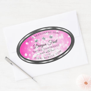 Parties scintillant rose fille Étiquettes Diamants