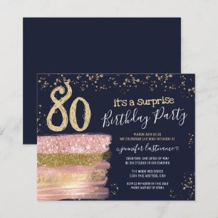 Parties scintillant rose gâteau Surprise feuille d