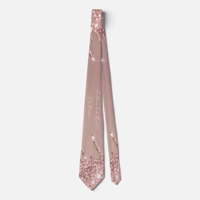 Parties scintillant rose Gold Blush Cravate de tex (Devant)