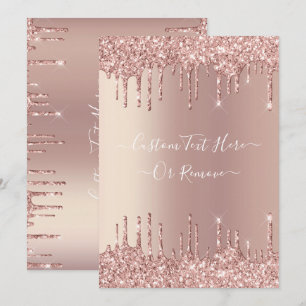Parties scintillant rose Gold Blush Éclats Texte p