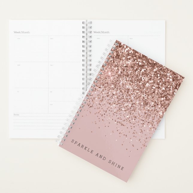 Parties scintillant rose Gold Sparkle Faux (Devant avec enveloppe)