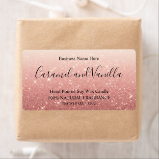 Parties scintillant rose moderne bougies Étiquette