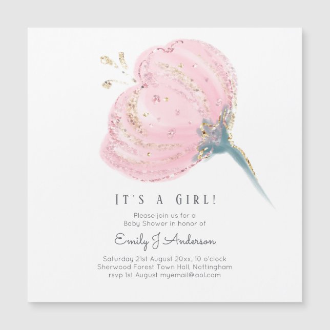 Parties scintillant Rose moderne C'Est Un Baby sho (Devant)