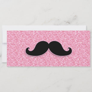 Parties scintillant ROSE MUSTACHE NOIRE IMPRIMÉE