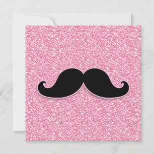 Parties scintillant ROSE MUSTACHE NOIRE IMPRIMÉE
