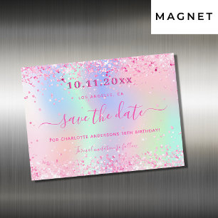 Parties scintillant rose pâle d'anniversaire enreg