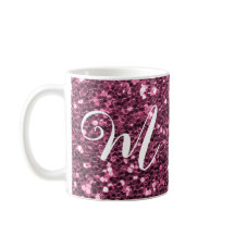 Parties scintillant rose personnalisée Mug à deux
