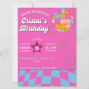 Parties scintillant rose Retro Poupée Anniversaire