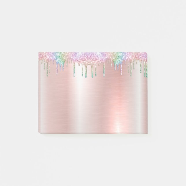 Parties scintillant rose Rose Gold Post-it® Notes (Devant)