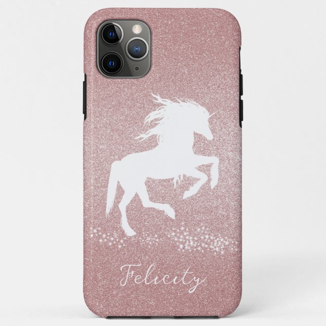 Parties scintillant rose Unicorn Coque-Mate coque  (Dos)