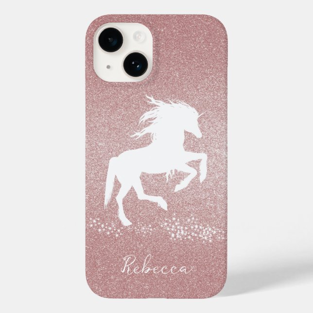 Parties scintillant rose Unicorn Coque-Mate coque  (Verso)