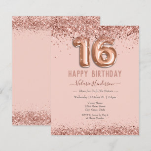 Parties scintillant rose vif Joyeux 16e anniversai