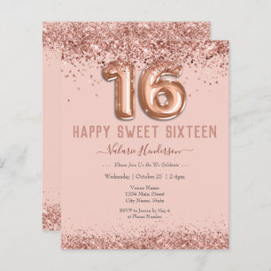 Parties scintillant rose vif Joyeux 16e anniversai