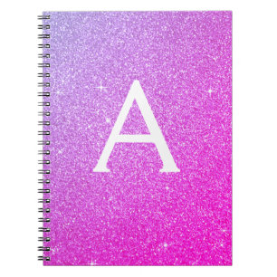 Parties scintillant rose violet Étincelle Carnet M