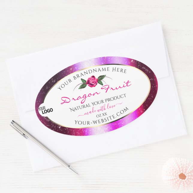 Parties scintillant rose violet Étiquettes de prod (Enveloppe)