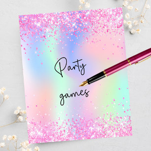 Parties scintillant rose violet holographique jeux