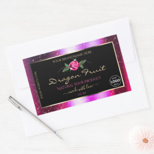 Parties scintillant rose violet noir Étiquettes de