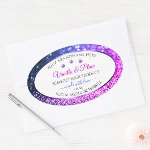 Parties scintillant rose violet produit Étiquettes