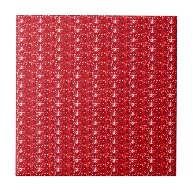 Parties scintillant rouge carreaux (Devant)