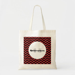Parties scintillant rouge Chevron Sac fourre-tout