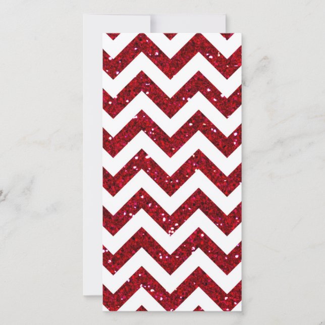 Parties scintillant rouge Motif Chevron (Devant)