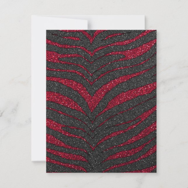 Parties scintillant rouge Zebra Print (Devant)