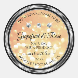 Parties scintillant Saumon Pastel Étiquettes de pr