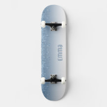 Parties scintillant Skateboard bleu avec nom